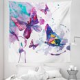 thumbnail image 1 of Butterfly Tapestry, Watercolors Print of Butterfly Sign of the Soul Power Female Art Modern Display, Fabric Wall Hanging Decor for Bedroom Living Room Dorm, 5 Sizes, Multicolor, by Ambesonne, 1 of 1