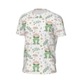 thumbnail image 6 of Wukai Frog and Mushrooms Print Men's Short-Sleeved Mesh T-Shirt,Quick-Dry Short Sleeve Workout T-Shirt-5X-Large, 6 of 8