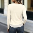 thumbnail image 5 of WERYOUNG Lace Layered T Shirts For Women Long Sleeve Casual Pullover Tee Outdoor Activities Stylish Top L, 5 of 7