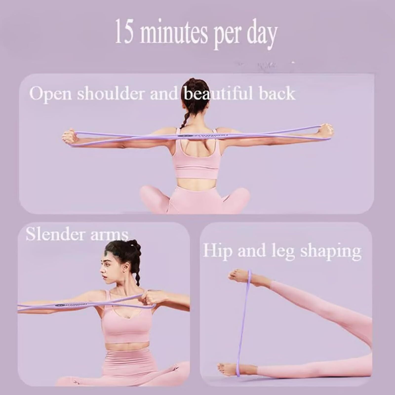 Resistance Bands, Figure 8 Exercise Bands for Women Men, Figure 8 Resistance Band, Keep Resistance Band Figure 8, Exercise Bands for Strength Training, Yoga, Pilates, Elastic Pull Bands