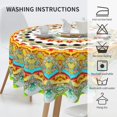 thumbnail image 4 of Mandala Round Tablecloth 60 Inch Waterproof Tablecloths Boho Table Cloth Decorative for Picnic Party Holiday Home Indoor Outdoor, 4 of 5