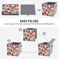 thumbnail image 7 of Collapsible Oxford Fabric Storage Cubes with Handles, Large Mid Foldable Oxford Cloth Bins Set of 2/6, Closet Organizers for Shelves Clothes Home Kitchen Toy - Watercolor Dots, 7 of 7
