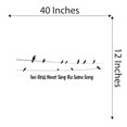 thumbnail image 4 of Children Two Birds never sing the same Song Cute Quotes & Sayings Wall Decal Decoration Motivational Quote Vinyl Wall Sticker Room Decor Lasts Years and Easily Removable - Size: 40 In(W) x 12 In(H), 4 of 5