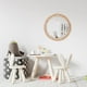 thumbnail image 2 of Espejo colgante de pared SWTHONY Boho Ratán de 38 cm con cuentas de 30 cm, 2 of 7