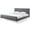 Charcoal, variant on Omax Decor Julia Upholstered Contemporary Fabric King Platform Bed in Charcoal
