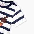 thumbnail image 5 of Pijama de reno para Navidad, conjunto familiar a juego, estampado de rayas (mangas cortas), 5 of 5