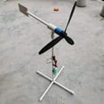 thumbnail image 3 of Three Fan Paddles Wind Turbine Power Generator Model Kit With Led Night Light Weather Vane Spinner Garden Yard Windmills, 3 of 8