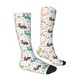 thumbnail image 3 of Picia Women Crew Soft Moisture-wicking Socks Easter Rabbit Pattern Design Cotton Socks, One Size fit All, 3 of 9