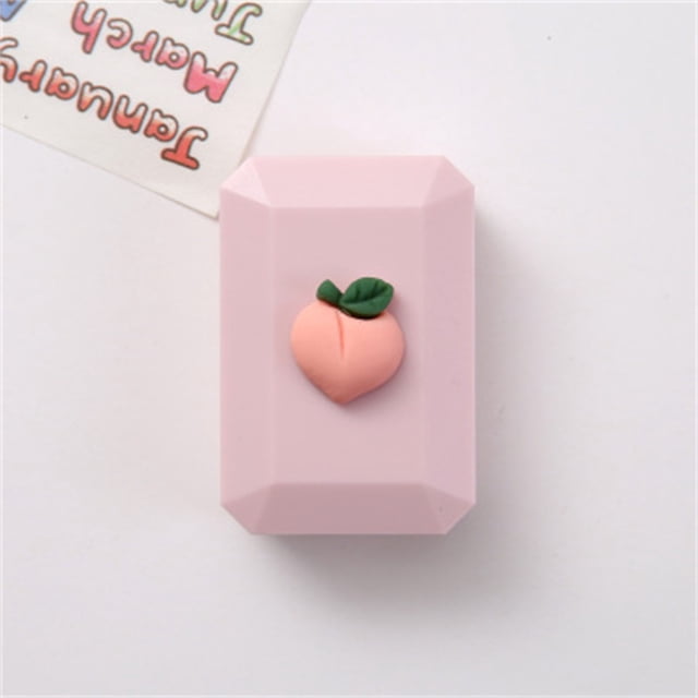 EGNMCR Voyage Plein Air Mignon Mini Forme de Fruit Rangement Étui pour Lentilles de Contact Boîte Miroir Contenant Soins des Lentilles de Contact