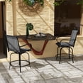 thumbnail image 2 of Gray Outdoor Bar Stools / All-Weather Use / Powder Coated Steel for Durability, 2 of 5