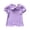 9# Purple, variant on Girls Short Sleeve Peter Pan Collar Shirt, Cotton Fabric, Buttoned Back Neckline, Machine Washable Wrinkle Resistant Regular Fit, Great for Photo Shoots Sky Blue 70