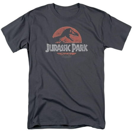 Nickel Grey Apparel - Jurassic Park - Faded Logo Apparel T-Shirt - Grey