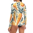 thumbnail image 5 of joogoo Womens UPF 50+ Rash Guard Carrots Long Sleeve UV Protection Sun Shirts Tops XL, 5 of 7