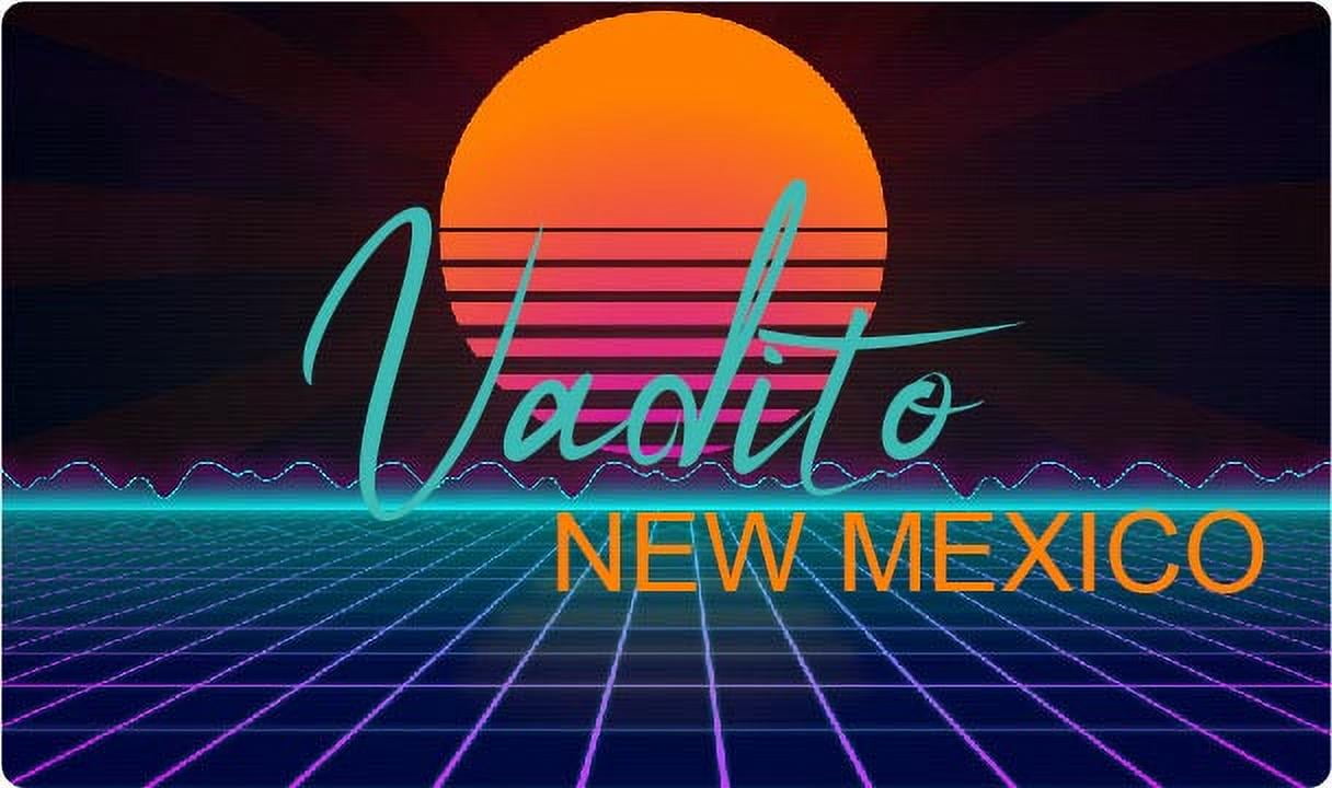 Vadito New Mexico 4 X 2.25Inch Vinyl Decal Stiker Retro Neon Design