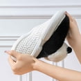 thumbnail image 6 of AVRNLIQ Womens Cute 3D Panda Face Pl-sh Flock Slip-on Slippers - Black Platform Sole, Warm Indoor Home Slippers for Female,Size 38, 6 of 9