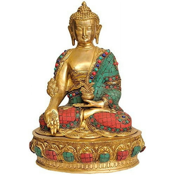 Exotic India Buddha Brass Statue