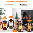 thumbnail image 4 of ge Lantern LED Battery Powered Camping Lamp Outdoor Hanging Lantern Flickering Flame Rechargeable Retro Lanterns Remote Control 4 Modes Light Non-Solar 2 Pack, 4 of 5