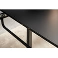 thumbnail image 3 of MAYEERTY Modern Square Extendable Dining Table - Black Metal Legs, 3 of 12