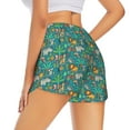 thumbnail image 2 of Uemuo Jungle Animals Pattern Women's Athletic Shorts High Waisted Running Shorts with Liner Pockets Gym Elastic Workout Shorts-Small, 2 of 9