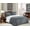Gray, variant on Elegant Comfort 1500 Thread Count Solid Print 3 Piece Sherpa Comforter King, Mocha