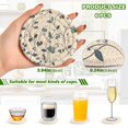 thumbnail image 3 of 6 Coil Coasters 3.94x3.94x0.24 Inch Water Coasters Drink Coasters with Cup Holders Absorbent Coasters Heat Resistant for Bar Protection Cool Cartoon Flowers, 3 of 7