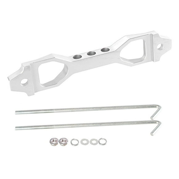 BUYISI Battery Hold Down Bracket Heavy Duty Battery Hold Down Sets With J Bolts Silver