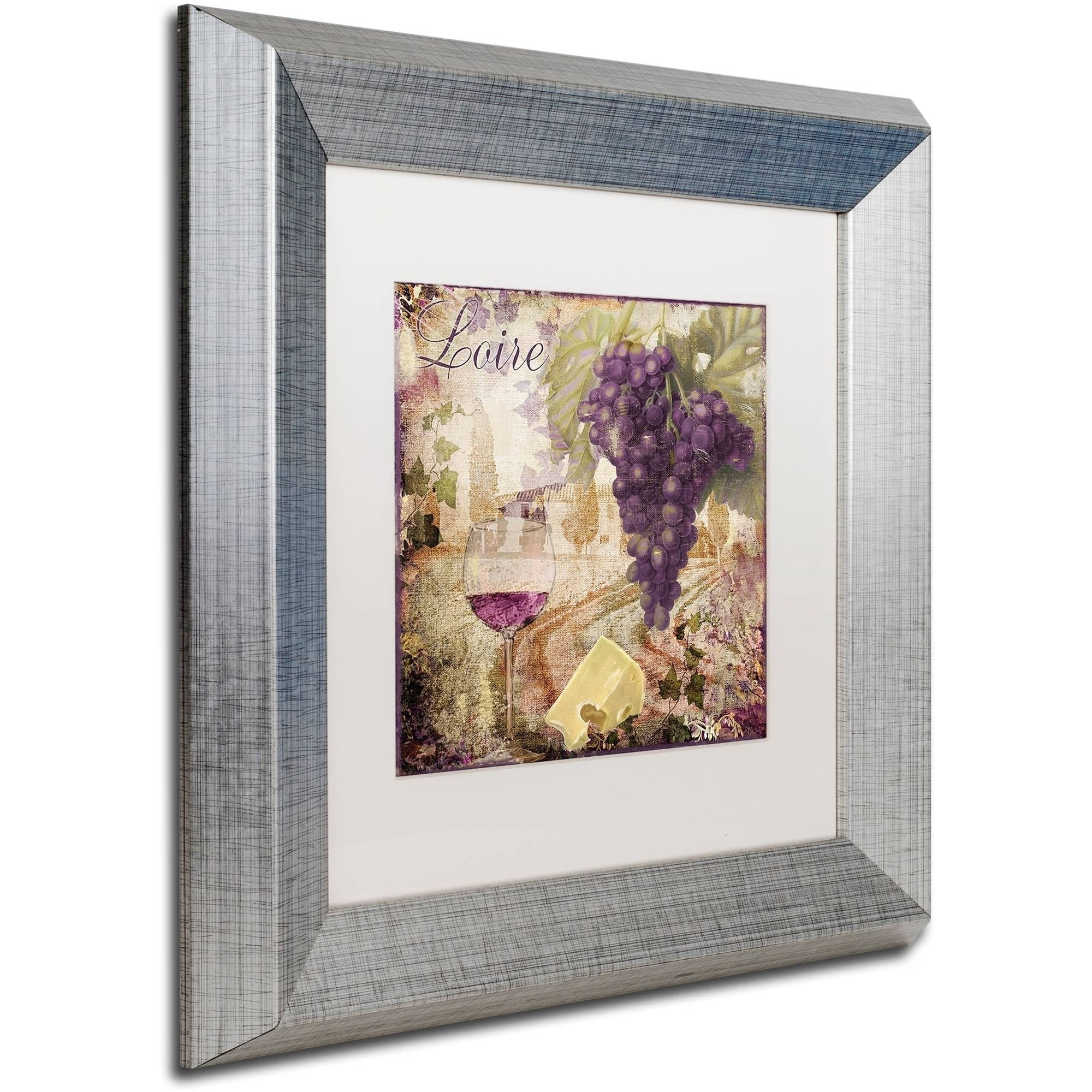 Trademark Fine Art "Wine Country II" Canvas Art by Color Bakery White Matte, Silver Frame