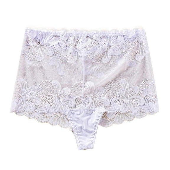 Ashirexll High Waisted Underwear for Women, Ladies Underwear Panties, Large Size High Waist Thong Lace Comfortable Panties
