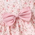 thumbnail image 5 of PINQI Baby Midi Blouse Girls Short Sleeves Flower Bow Tie Top Summer Print T-shirt Blouse Tops Casual Clothes for 0 to 18 Months, 5 of 9