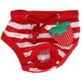 thumbnail image 1 of Pet Pigs Physiological Pants Strawberry Pattern Pigs Sanitary Underwear Reusable DiapersRed S, 1 of 9