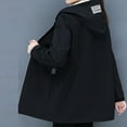 thumbnail image 7 of IROINNID Women's Winter Warm Jacket Solid Color Long Sleeve Warm Pocket Quilted Coat Jacket Winter Zipper Outerwear, Black, 7 of 7