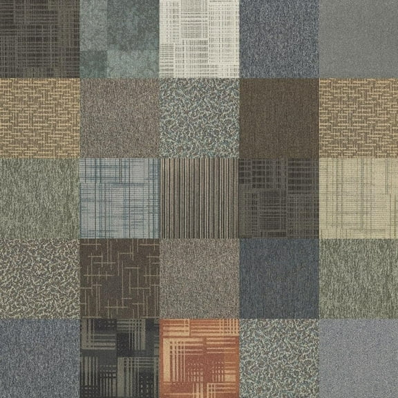 Assorted Carpet Tile 24"x24" 96sqft 24 Tiles
