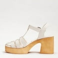 thumbnail image 2 of Sam Edelman Margritte White Multi Straps Buckle Ankle Block Heel Platform Sandal (White, 5), 2 of 3