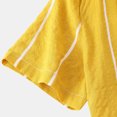 thumbnail image 7 of Hpapadks Mens Shirts Casual Short Sleeve Button Down Lapel Stripe Blouses Daily Loose Dress Shirts for Men Yellow XXXL, 7 of 7
