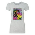 thumbnail image 2 of Wild Bobby, Colorful Rainbow Unicorn Animal Lover Womens Slim Fit Junior Tee, Heather Grey, Large, 2 of 3