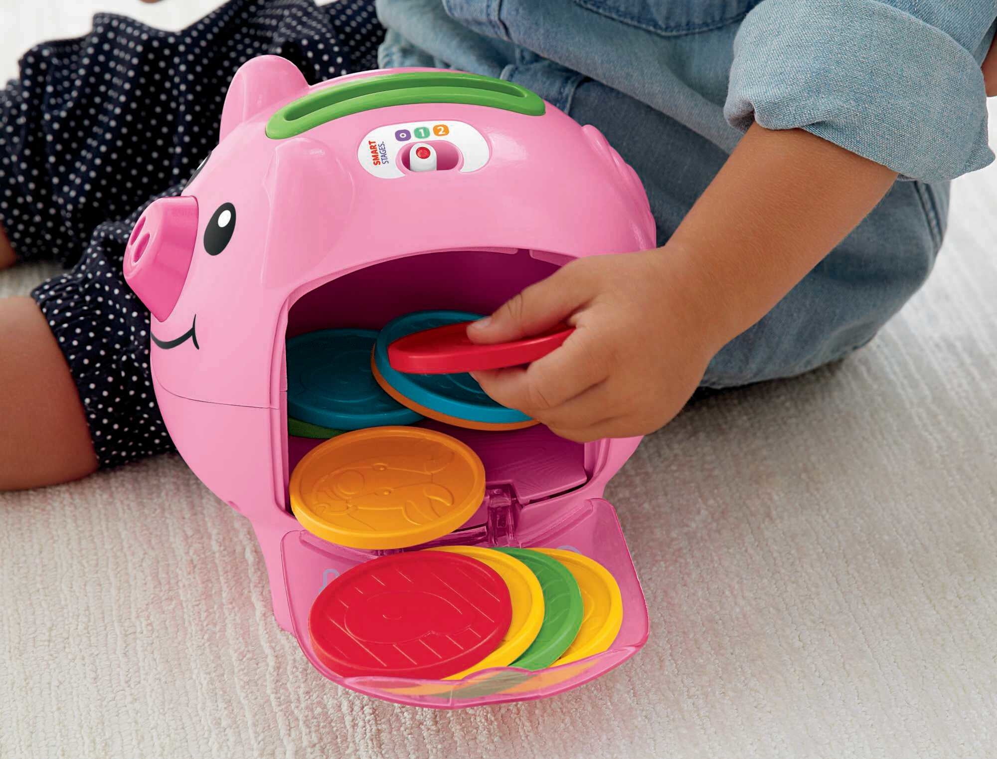 Fisher-Price Laugh & Learn Count & Rumble Piggy Bank Baby & Toddler Toy  with Music & Motion 