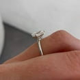 thumbnail image 5 of Cora Jewellery Unique Two stone Pear Moissanite Toi Et Moi Engagement Ring For Women, 10K White Gold, 5 of 6