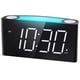 thumbnail image 1 of Reloj despertador digital Mesqool con pantalla LED de 7.5 pulgadas con cargador USB, 1 of 8