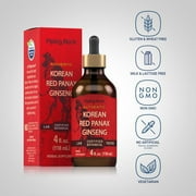 Korean Red Ginseng Liquid Extract | 4 Fl Oz | Supplement for Men and Women | by Piping Rock
