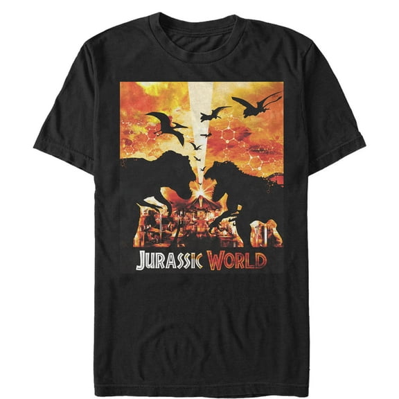 Men's Jurassic World Epic Showdown  Graphic Tee Black Small
