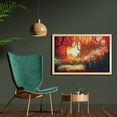 thumbnail image 2 of Fantasy Wall Art with Frame, Colorful Modern Autumn Forest with Blured Special Effects in Vivid Tones Design, Printed Fabric Poster for Bathroom Living Room, 35" x 23", Orange Green, by Ambesonne, 2 of 2