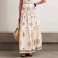 thumbnail image 4 of 2026 New Women's Boho Floral Print Tiered Maxi Dress Square Neck Spaghetti Strap Vintage Vacation Long Dress, 4 of 5