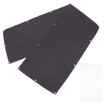 GAXIRE Outdoor Balcony Privacy Screen 1 Set Dark Grey Polyester Garden Screening for Patio Yard Modern Outdoor Spaces