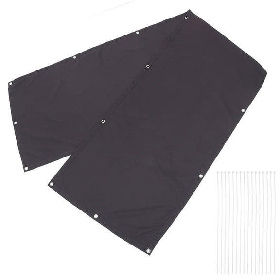 GAXIRE Outdoor Balcony Privacy Screen 1 Set Dark Grey Polyester Garden Screening for Patio Yard Modern Outdoor Spaces