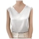 thumbnail image 1 of Camiseta sin mangas de seda helada con cuello en V y tirantes anchos para mujer: holgada, transpirable, prenda básica para el verano, 1 of 3