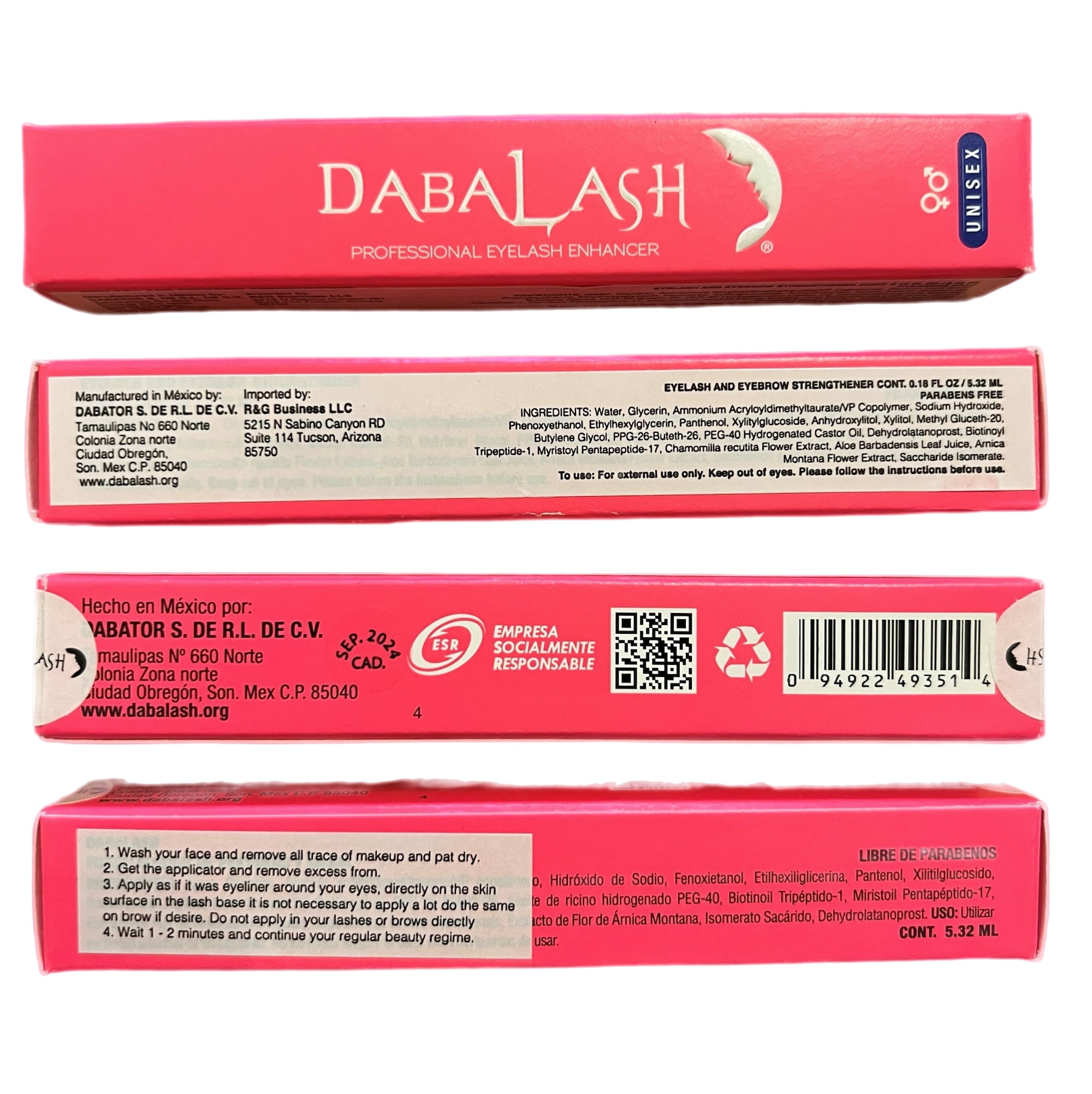 DABALASH Professional Eyelash Serum & Waterproof Mascara | 0.18 oz & 0.45 oz