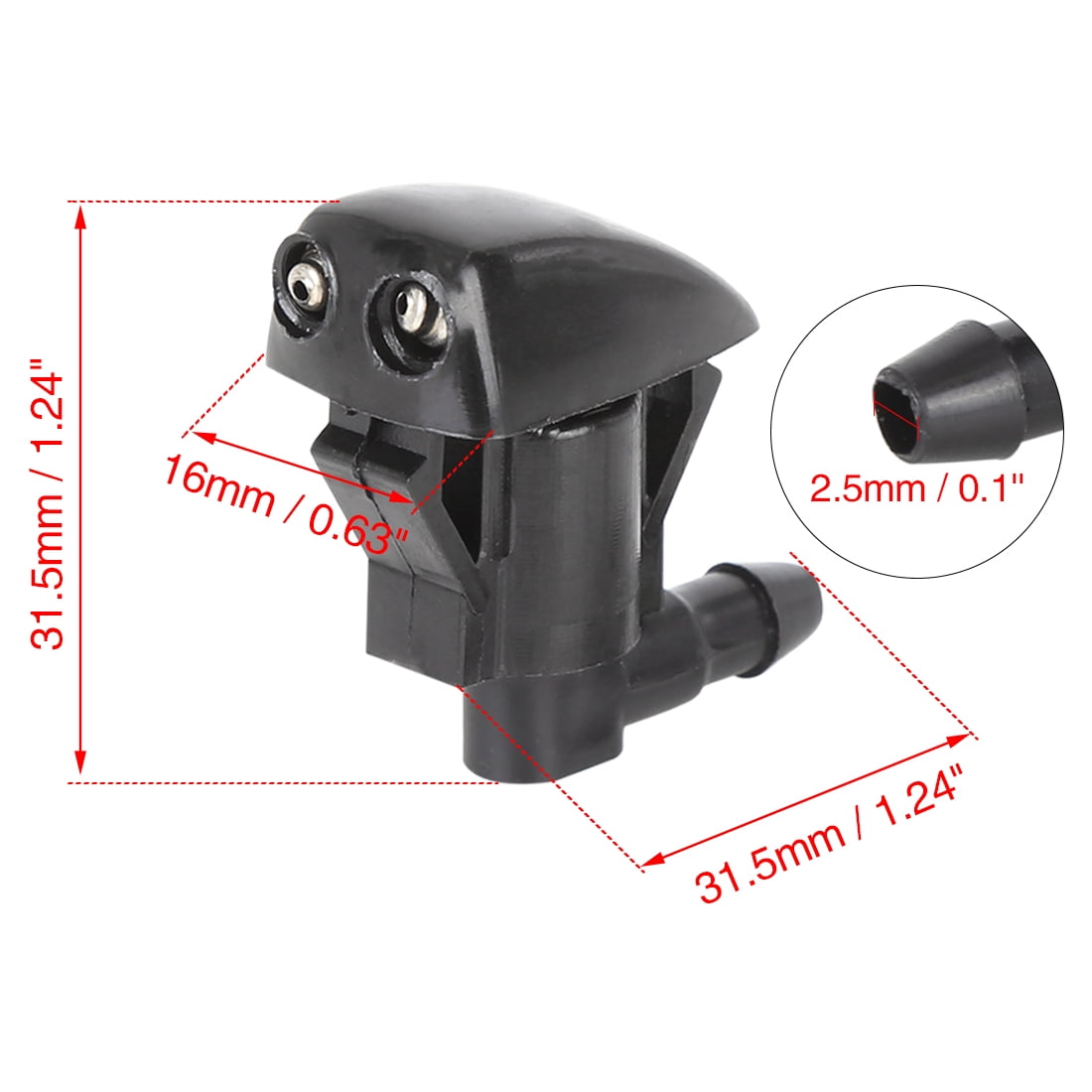 2pcs CL5644 Car Windshield Washer Nozzle for Toyota Sienna Solara