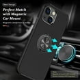 thumbnail image 6 of For Google Pixel 8 5G Hybrid Military Grade with Flat Metal Ring Stand 360° Rotation Kickstand Hard PC Back Slim Fit Phone Case Cover by Xpression - Black, 6 of 8