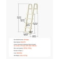thumbnail image 3 of VEVOR Swimming Pool Ladder, 75°Inclined 5-Step Double Handrails Stair, Non-Slip Heavy Duty Steps, Load Capacity 300 lb, for 48-54" Inground & Above-Ground Pools of Any Deck Surface, 3 of 9