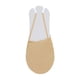thumbnail image 5 of Medias medias para mujer, calcetines invisibles con cordón trasero sin talón, 10 pares Beige M, 5 of 6